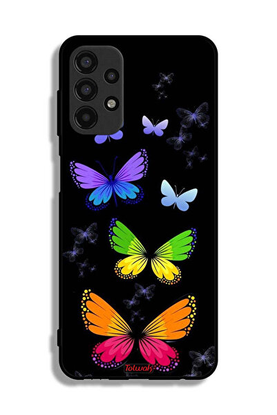 Tolwak Samsung Galaxy A13 4G Protective Case Cover Colorful Butterflies