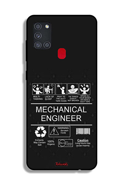 Tolwak غطاء حماية لهاتف Samsung Galaxy A21s، ملصق مهندس ميكانيكي