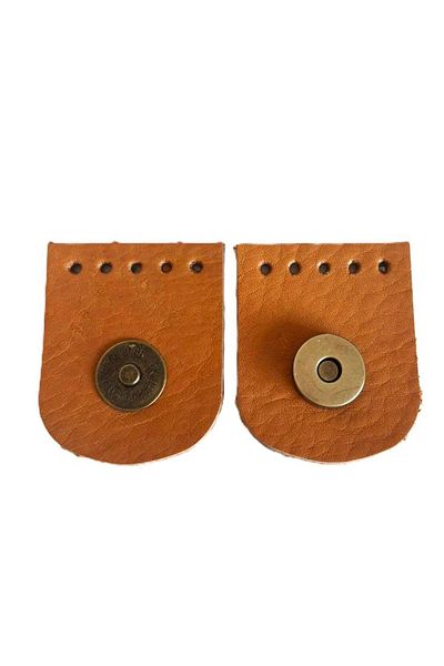 angel çanta aksesuar Angel Bag Accessory Real Leather Single Plant Magnet Snap Fastener Light Tan Color Antique Metal