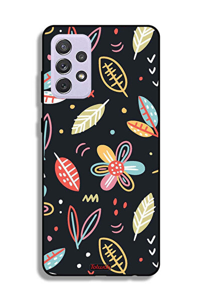 Tolwak غطاء حماية لهاتف سامسونج جالاكسي A72 5G، زهور وأوراق، فن تجريدي