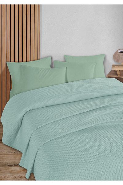 HomeBerry Mystic Light Turquoise Single Pique Set 160 X 230 cm