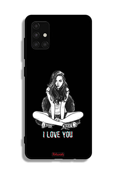 Tolwak غطاء حماية لهاتف سامسونج جالاكسي A71 4G برسومات "أحبك"