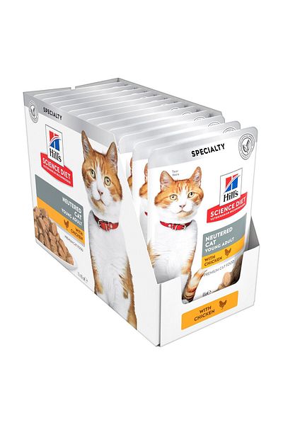 Hill's Hills Cat Food Wet Food for Sterilized Cats Chicken 12 Sachets