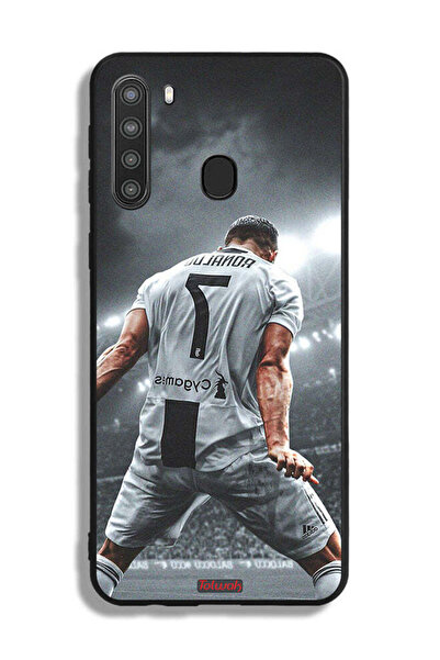 Tolwak غطاء حماية لهاتف سامسونج جالاكسي A21 بشعار احتفال كريستيانو رونالدو