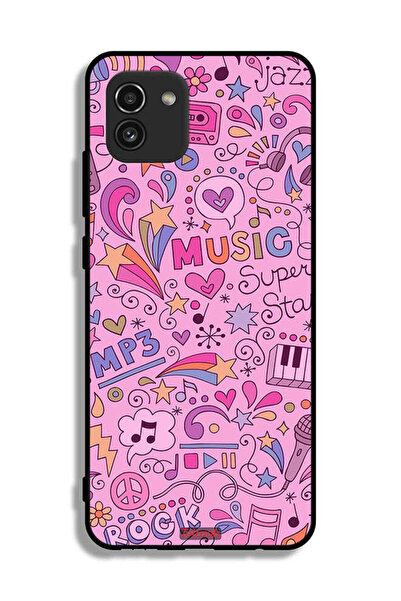 Tolwak Samsung Galaxy A03 Protective Case Cover Music Tags