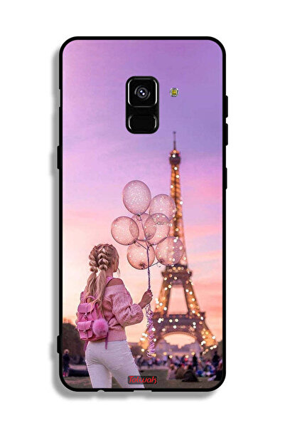 Tolwak غطاء حماية لهاتف Samsung Galaxy A8 Plus (2018) عليه صورة فتاة تحمل بال...