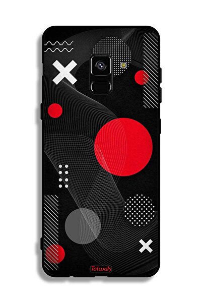 Tolwak غطاء حماية لهاتف سامسونج جالكسي A8 بلس (2018) بنمط دائري ومتقاطع