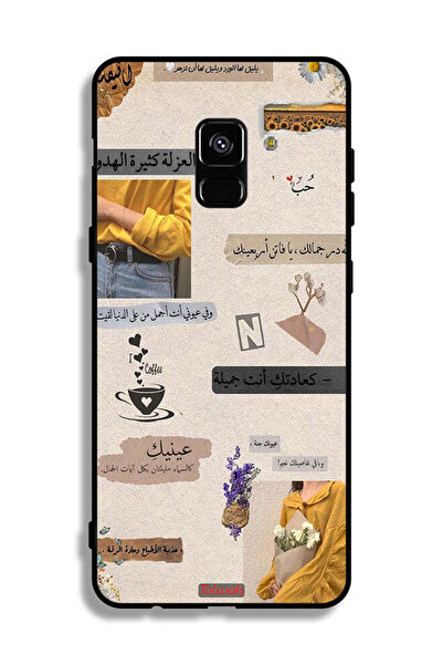 Tolwak غطاء حماية لهاتف سامسونج جالاكسي A8 بلس (2018) بعبارات حب عربية