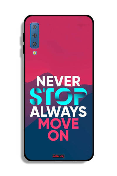 Tolwak غطاء حماية لهاتف Samsung Galaxy A7 (2018) - لا تتوقف أبدًا - تحرك دائمًا