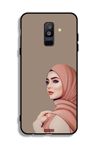 Tolwak غطاء حماية لهاتف سامسونج جالاكسي A6 بلس (2018) - فتاة محجبة جميلة