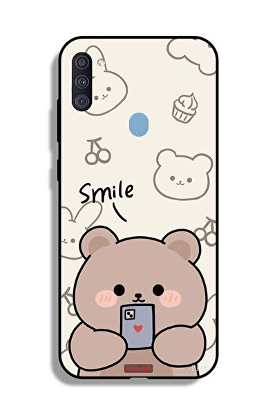 Tolwak غطاء حماية لهاتف Samsung Galaxy A11 برسومات الدب المبتسم