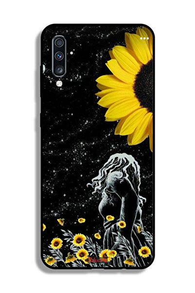 Tolwak غطاء حماية لهاتف Samsung Galaxy A70 بتصميم فتاة تنظر إلى فن القمر