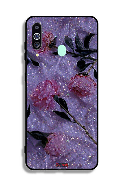 Tolwak غطاء حماية لهاتف سامسونج جالكسي A60 بنقشة ورود لامعة