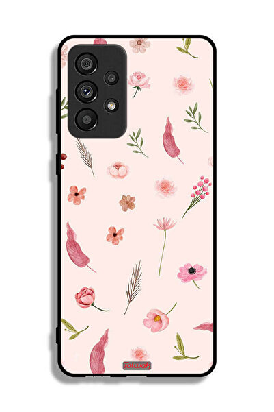 Tolwak Samsung Galaxy A73 5G Protective Case Cover Leaves And Roses Pattern