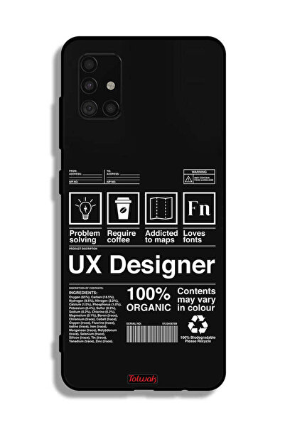 Tolwak Samsung Galaxy A51 4G Protective Case Cover Ux Designer Sticker