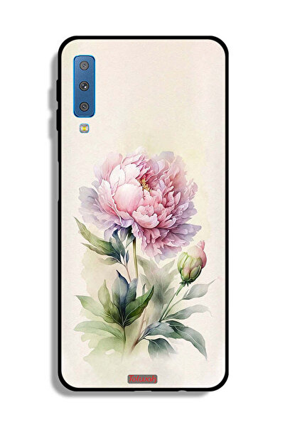 Tolwak غطاء حماية لهاتف Samsung Galaxy A7 (2018) بتصميم فني بألوان مائية وردية