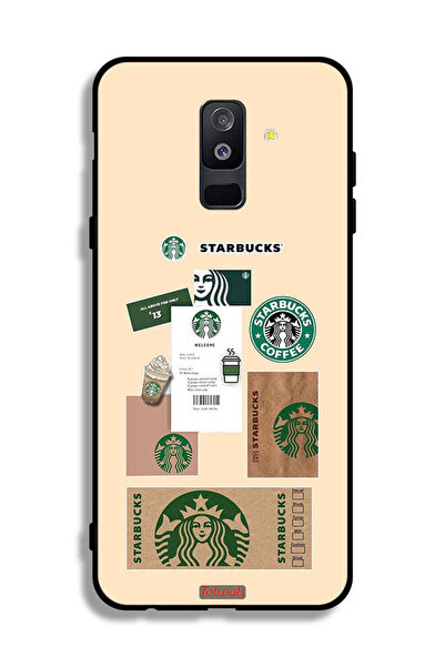 Tolwak Samsung Galaxy A6 Plus (2018) Protective Case Cover Coffee Sticker
