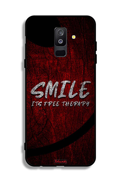 Tolwak غطاء حماية لهاتف Samsung Galaxy A6 Plus (2018) Smile Its Free Therapy