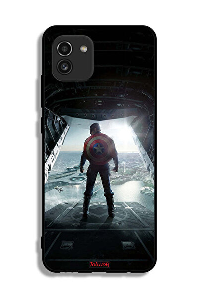 Tolwak غطاء حماية لهاتف سامسونج جالكسي A03 بتصميم صورة كابتن أمريكا