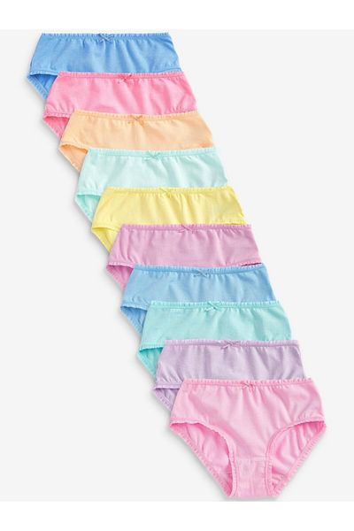 Next Baby Set de chiloți 10 piese 100% bumbac roz liliac violet