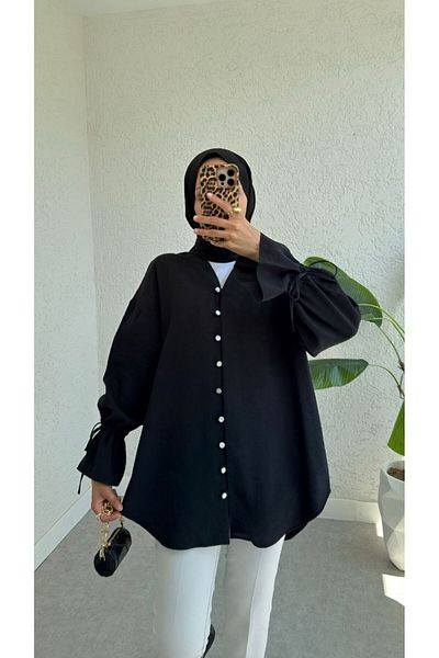 BisuModa MODAL ΥΦΑΣΜΑΤΙΚΟ ΠΟΥΚΑΜΙΣΟ ΜΕ ΛΕΠΤΟΜΕΡΕΙΕΣ ΜΕ ΣΤΡΟΓΓΥΛΕΣ ΜΑΝΙΚΕΣ ΚΑΙ ΚΟΡΔΟΝΙΑ