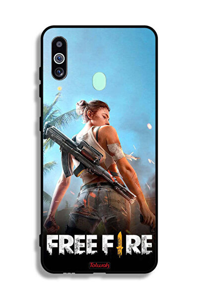 Tolwak غطاء حماية لهاتف Samsung Galaxy A60 بتصميم فري فاير