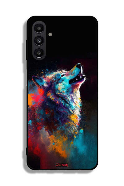 Tolwak Samsung Galaxy A13 5G Protective Case Cover Wolf Colorful Art