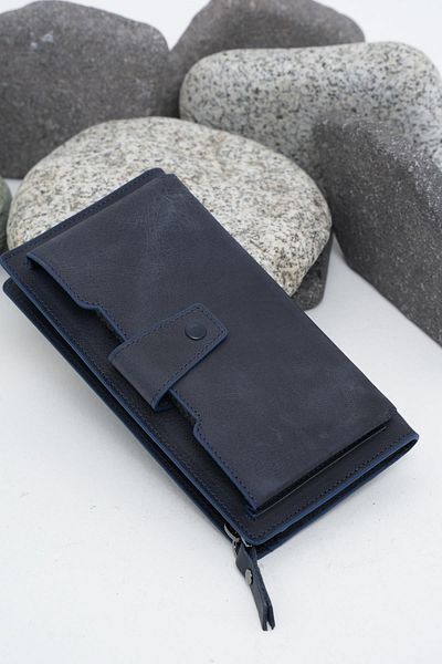 Deri Company Leather Portfolio Navy Blue 215001