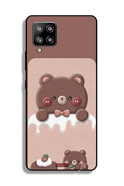 Tolwak غطاء حماية لهاتف سامسونج جالاكسي M42 5G بتصميم دب الفراولة