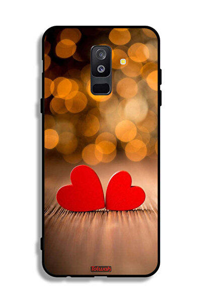Tolwak Samsung Galaxy A6 Plus (2018) Protective Case Cover Two Beautiful Hearts