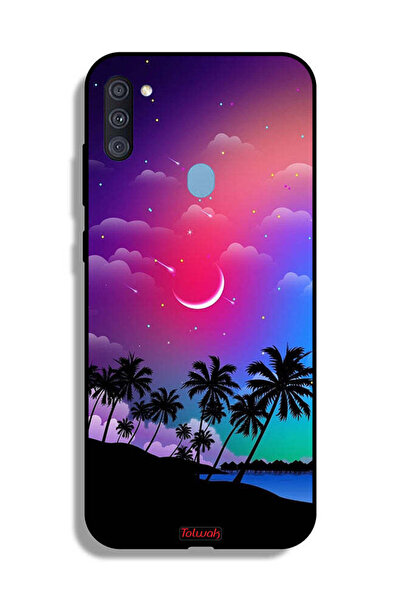 Tolwak Samsung Galaxy A11 Protective Case Cover Moon In Night Art