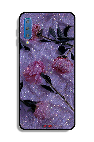 Tolwak غطاء حماية لهاتف سامسونج جالاكسي A7 (2018) بنقشة ورود لامعة