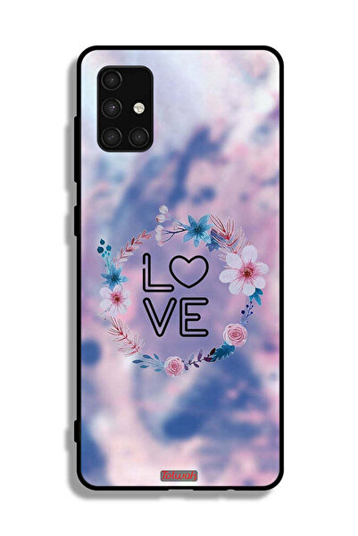 Tolwak Samsung Galaxy A71 4G Protective Case Cover Love In Flowers Ring Art
