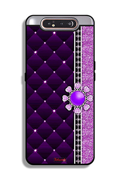 Tolwak Samsung Galaxy A80 Protective Case Cover Glitter Hearts