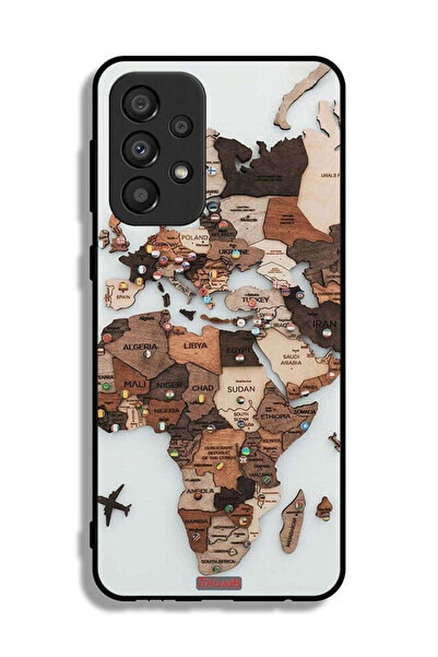 Tolwak Samsung Galaxy A33 5G Protective Case Cover World Map Art