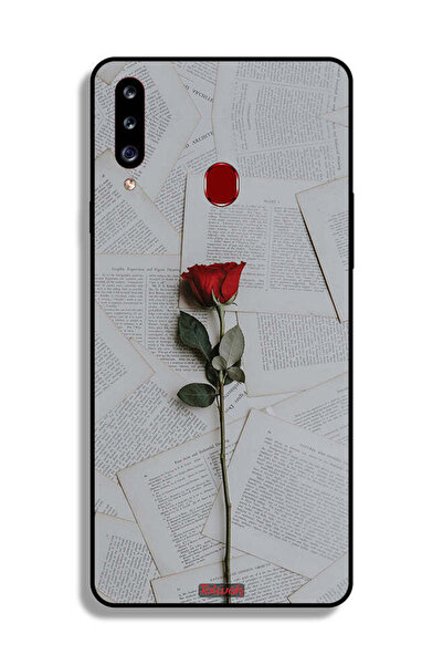 Tolwak غطاء حماية سامسونج جالاكسي A20s سامسونج جالاكسي A20s غطاء حماية وردي على الأوراق