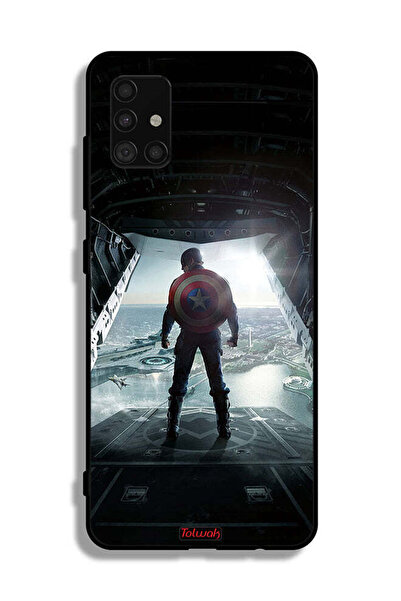 Tolwak Samsung Galaxy A51 4G Protective Case Cover Portrait Display Captain America
