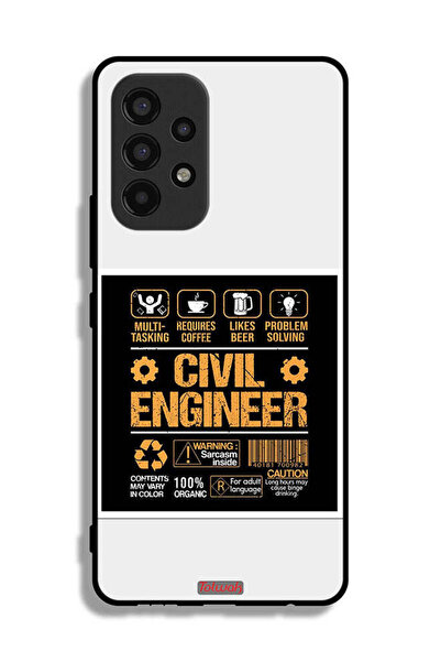 Tolwak غطاء حماية لهاتف سامسونج جالاكسي A53 5G، ملصق مهندس مدني