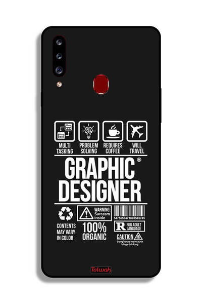 Tolwak Samsung Galaxy A20s Protective Case Cover Graphic Designer Sticker