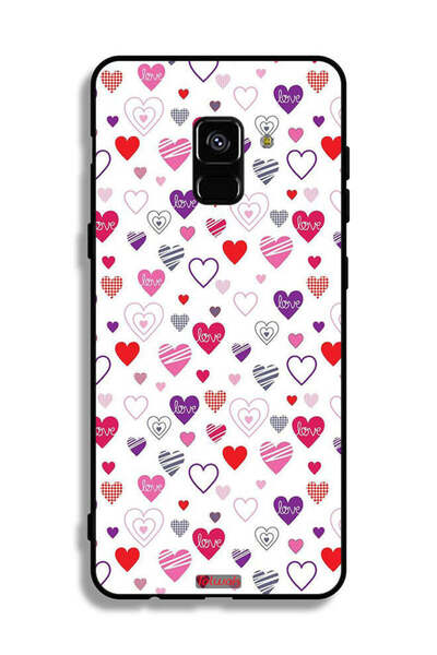 Tolwak غطاء حماية لهاتف Samsung Galaxy A8 Plus (2018) برسومات قلوب