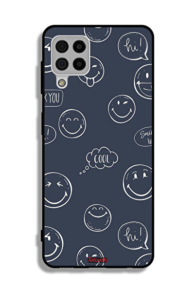 Tolwak Samsung Galaxy A22 4G Protective Case Cover Cool Faces Tags