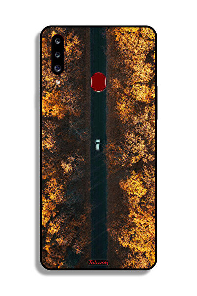 Tolwak غطاء حماية لهاتف سامسونج جالكسي A20s بتصميم طريق في أشجار الخريف