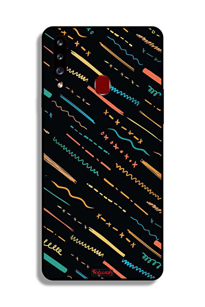Tolwak غطاء حماية لهاتف سامسونج جالاكسي A20s بنمط خطوط X مجردة
