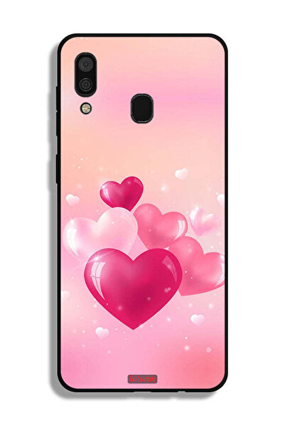 Tolwak Samsung Galaxy A20 Protective Case Cover Beautiful Hearts Art