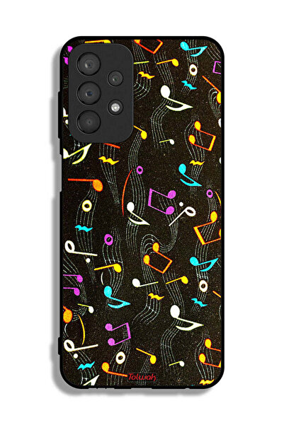Tolwak Samsung Galaxy A23 Protective Case Cover Music Fabric Pattern