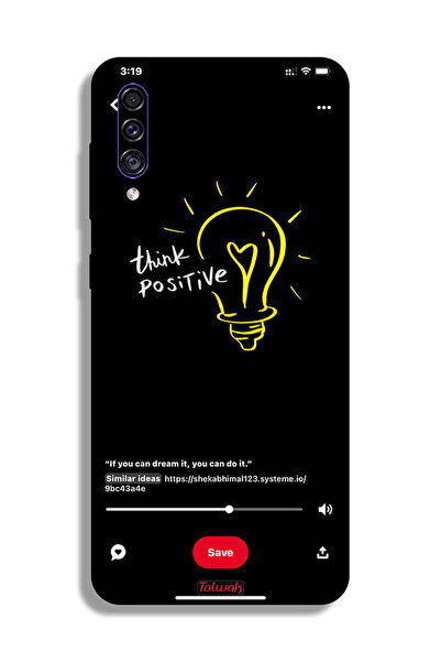 Tolwak غطاء حماية لهاتف سامسونج جالكسي A30s - فكر بإيجابية