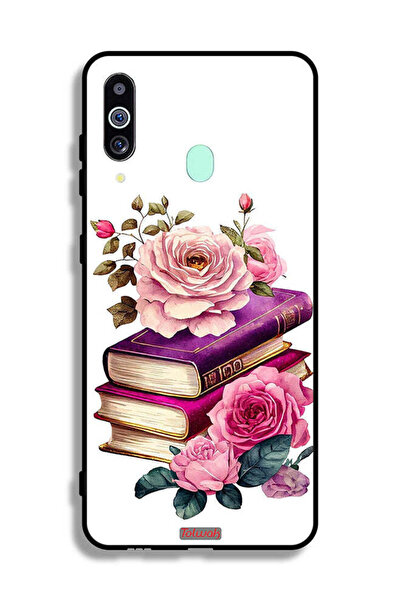 Tolwak Samsung Galaxy A60 Protective Case Cover Roses And Books