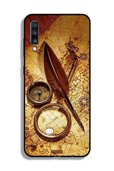 Tolwak غطاء حماية بتصميم بوصلة عتيقة من سامسونج جالكسي A70