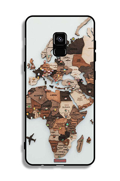 Tolwak غطاء حماية لهاتف Samsung Galaxy A8 Plus (2018) بتصميم خريطة العالم