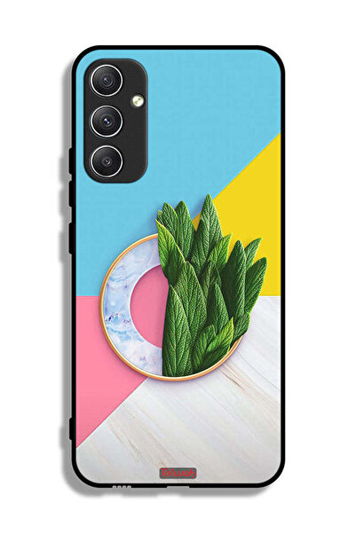 Tolwak غطاء حماية لهاتف سامسونج جالاكسي A34 5G بنمط أوراق تجريدية